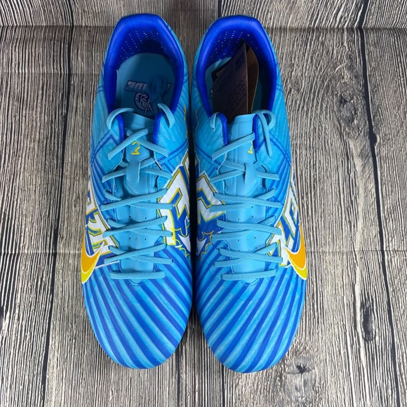 Nike Zoom Mercurial Vapor 15 Academy Mbappe Cleats Baltic Blue/White DV0707-400 - Picture 5 of 8